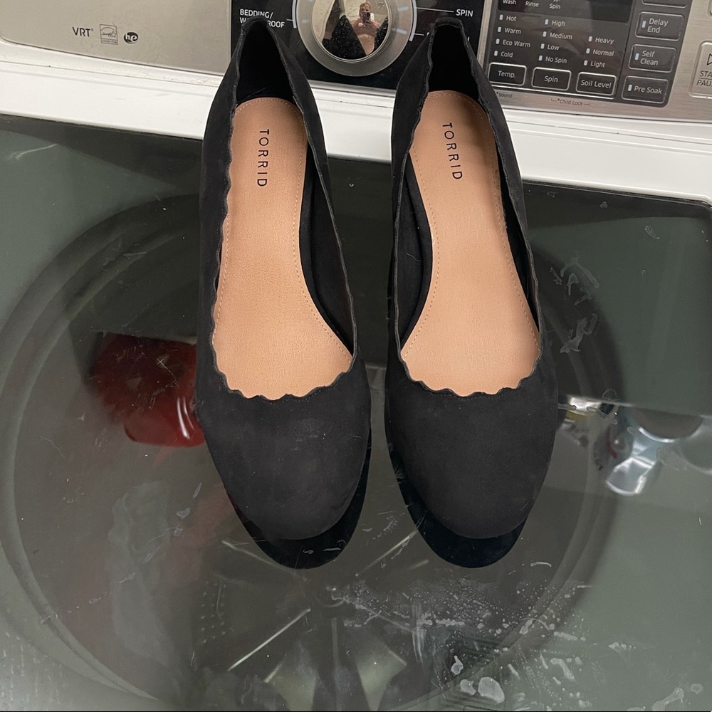 Torrid Black Faux Suede Heels